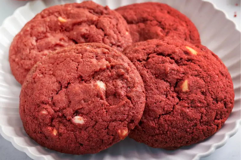 Soft and Chewy Red Velvet Chocolate Chip Cookies